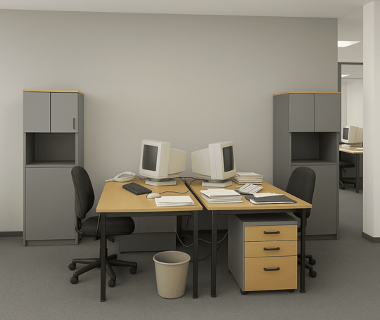 VORHER: Möbel & Arbeitsplatzorganisation